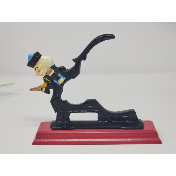 Vintage Cast Iron Nutcracker Soldier Paul Revere Hand Painted On Wood‎ Base - Picture 11 of 11